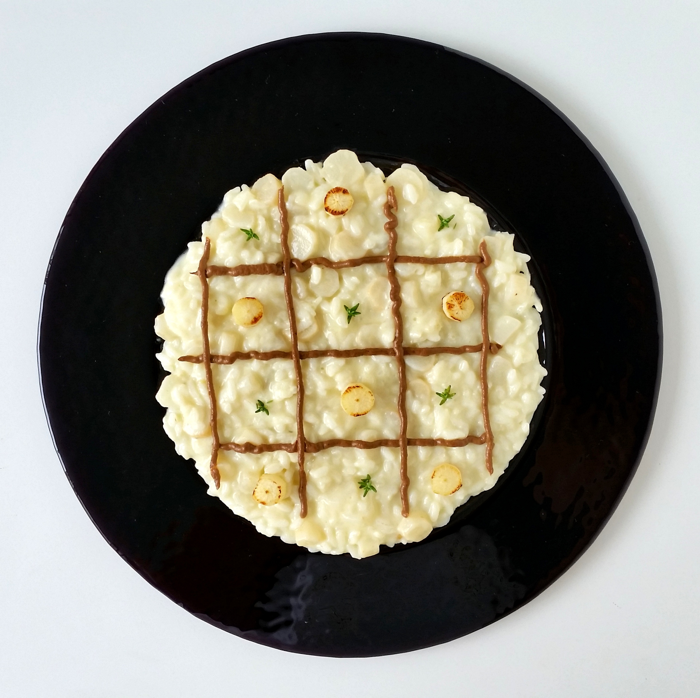 Risotto con scorzonera funghi porcini timo e certosa