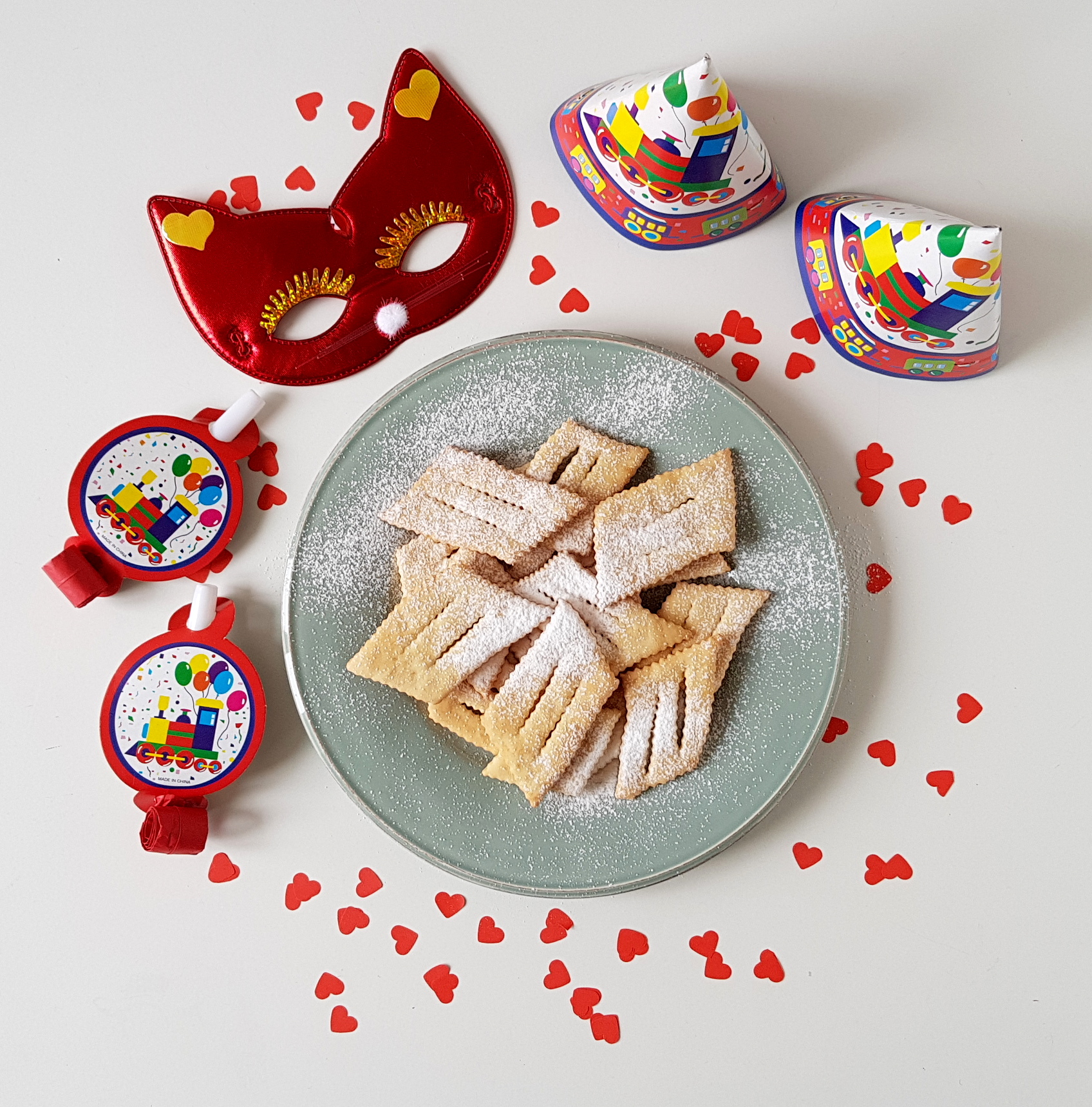 Frappe di carnevale al forno con farina di riso senza burro