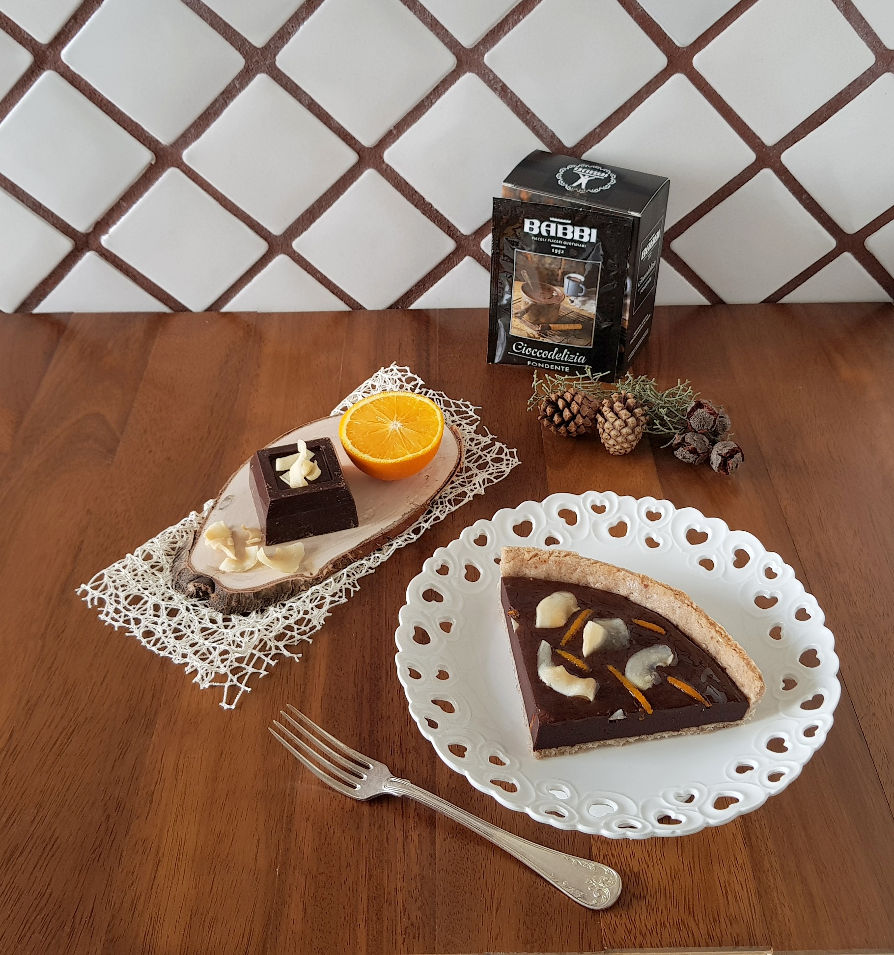 Crostata Con Crema All'arancia E Cioccolato