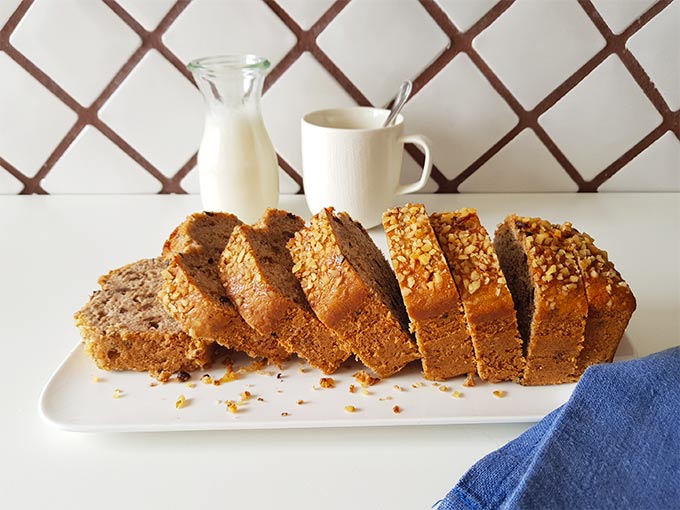 Banana Bread con noci e cioccolato fondente